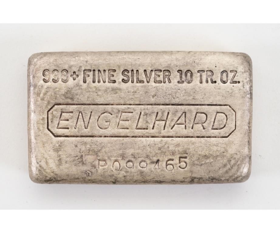 Appraisal: Engelhard Fine Silver troy ounce bar PO h x w