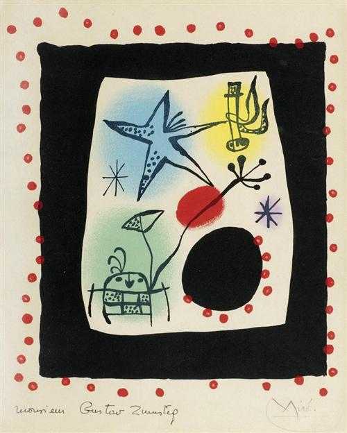 Appraisal: MIRO JOAN Les coccinelles Lithograph Signed lower right Miro Dedicated