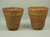 Appraisal: BASKETS - Pair of late th C unusual Nantucket form