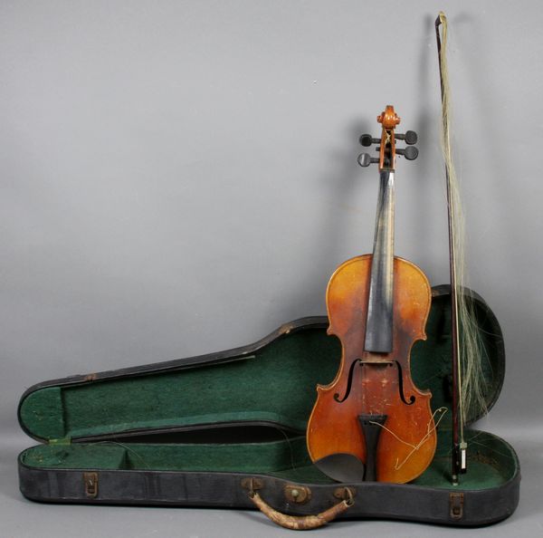 Appraisal: Late th early th Century Stradivarius copy violin with Japanese