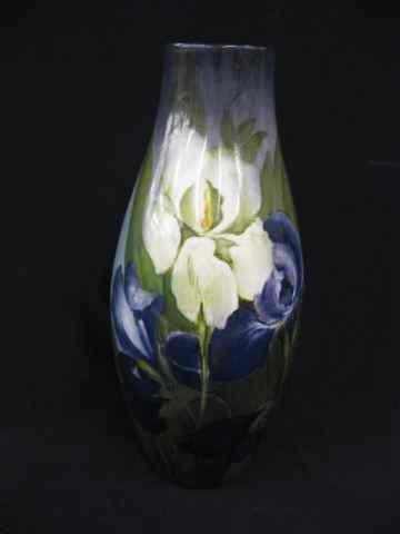 Appraisal: Lenox Belleek Handpainted Porcelain Vase with iris decor drilled for