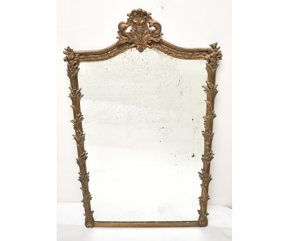 Appraisal: Gilt Plaster Framed Mirror Gilt plaster framed mirror circa h