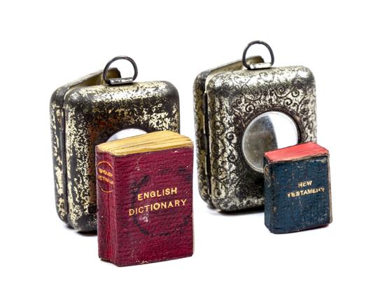 Appraisal: Sale Lot C MINIATURE BOOKS A pair of miniature books