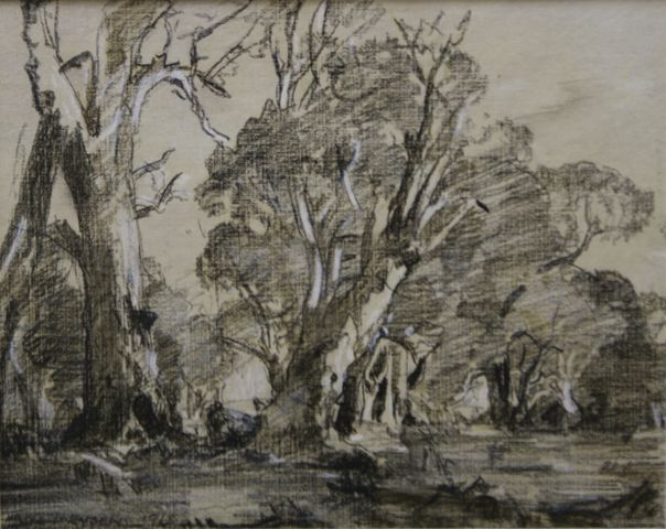 Appraisal: Hans Heysen - River Murray Gums pastel signed and dated