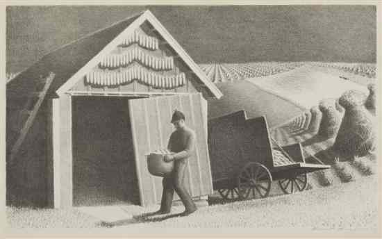 Appraisal: Grant Wood American - Seed Time and Harvest lithograph AAA