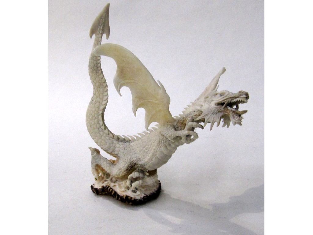 Appraisal: Figure of a dragon carved from an antler