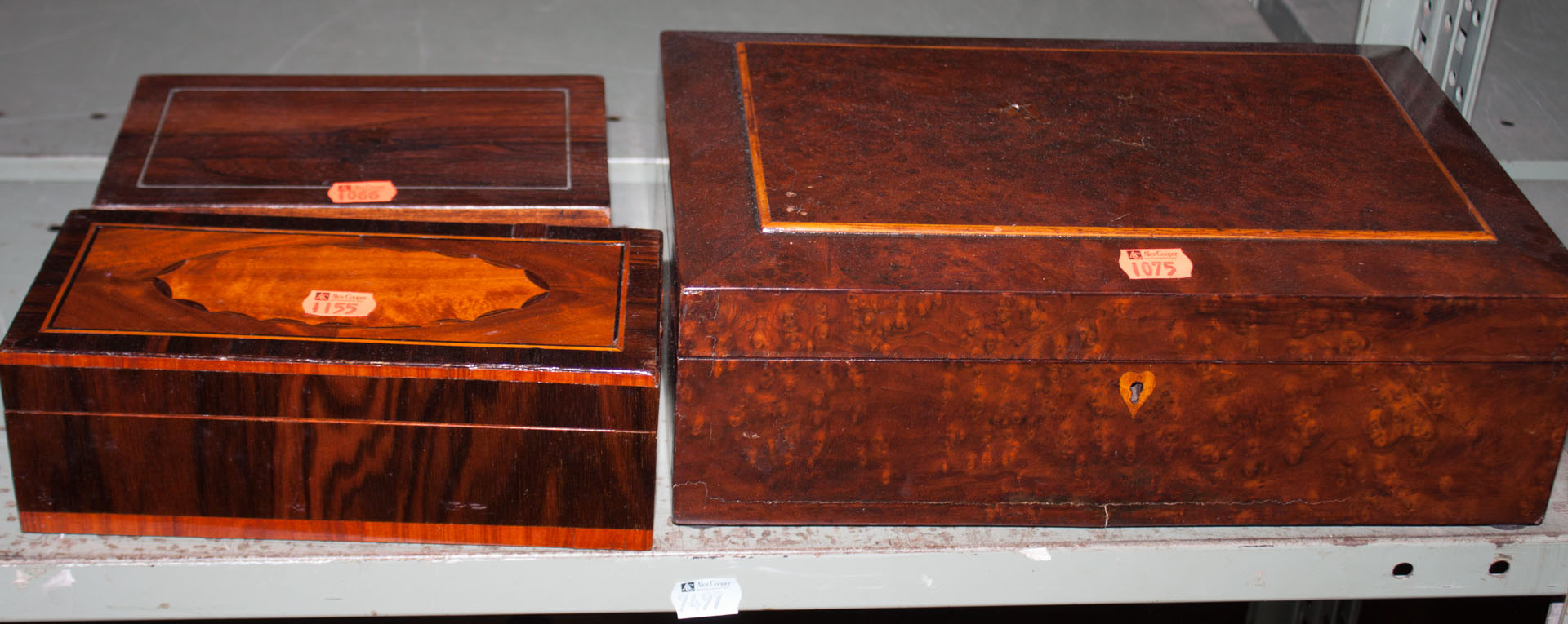 Appraisal: decorative boxes pair of metal-mounted jockeys