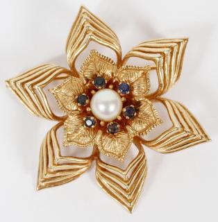 Appraisal: PEARL KT GOLD VINTAGE PIN PEARL KT GOLD VINTAGE PIN