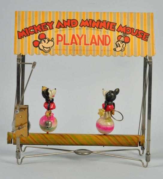 Appraisal: Walt Disney Mickey Mouse Play Land Toy Description Japanese Tin