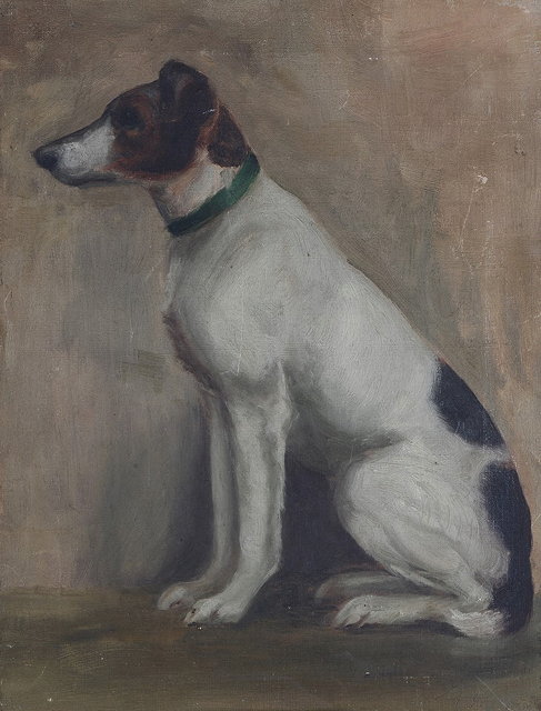 Appraisal: H LEWISPortrait of a Jack Russell seated upon his hind