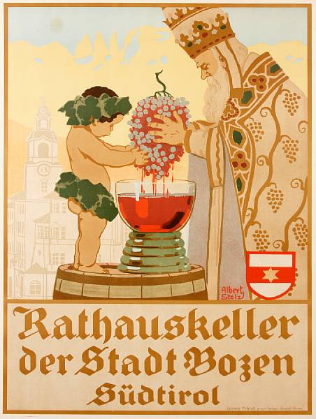 Appraisal: Albert Stolz born Rathauskeller der Stadtbozen S dtirol c Lithograph