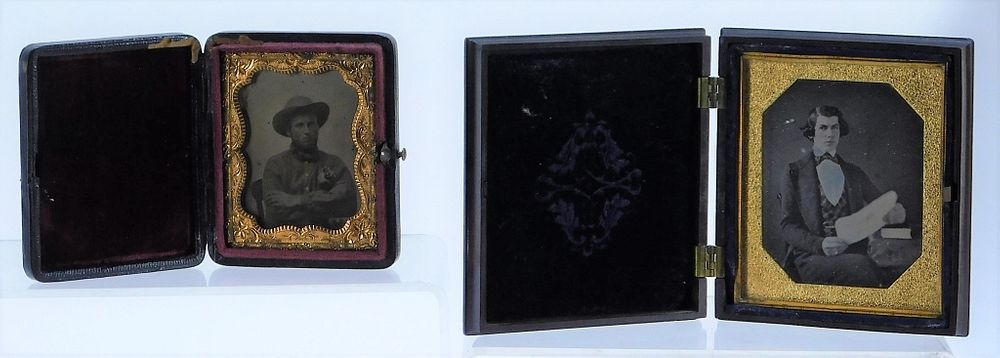 Appraisal: Gentleman Daguerreotype and Tintype Portraits United States th Century Includes