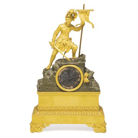 Appraisal: Louis Philippe Gilt and Patinated-Bronze Mantle Clock Estimate -