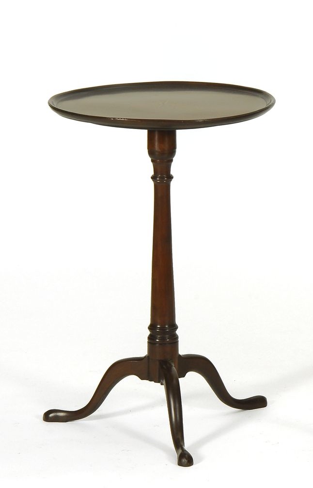 Appraisal: ANTIQUE AMERICAN DISH-TOP CANDLESTAND Newport RI Third Quarter of the