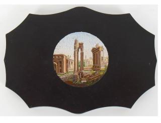 Appraisal: ITALIAN MICRO-MOSAIC OF THE ROMAN FORUM Late th Century The