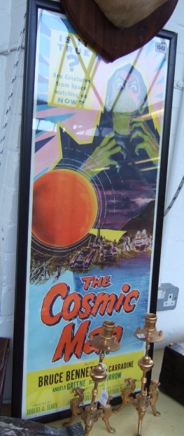 Appraisal: A 's film poster 'Cosmic Man' framed and glazed cm