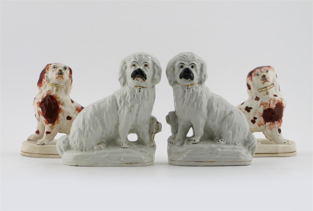 Appraisal: A pair of Staffordshire spaniels