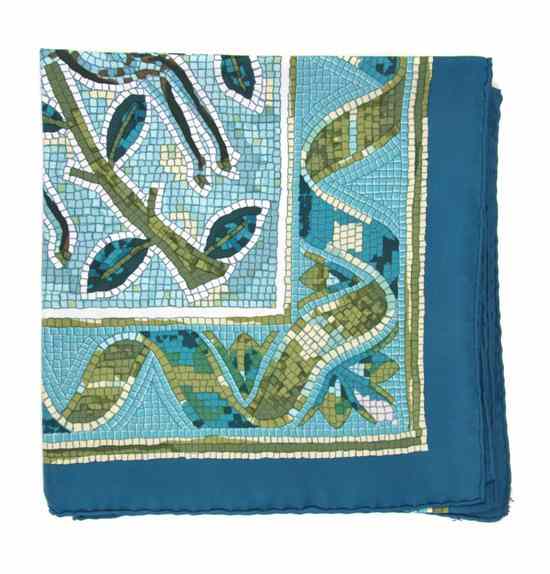 Appraisal: An Hermes Silk Scarf in a mosaic motif Labeled within