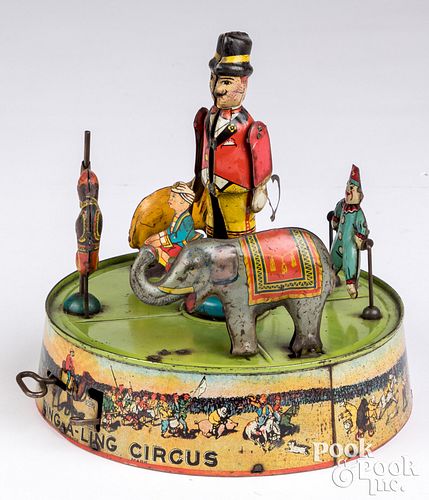 Appraisal: MARX LITHOGRAPHED TIN WIND-UP RING-A-LING CIRCUSMarx lithographed tin wind-up Ring-A-Ling