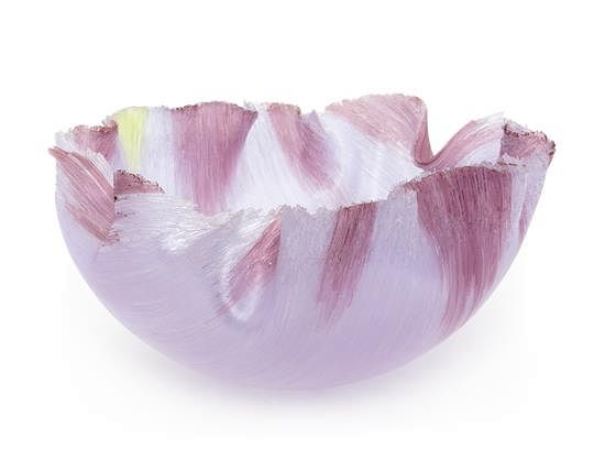 Appraisal: Toots Zynsky American b Lavender Bowl Form from the Birds