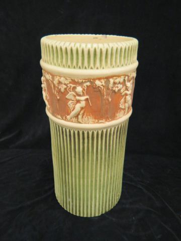 Appraisal: Roseville Pottery Donatello Umbrella Stand tall diameter rim chips