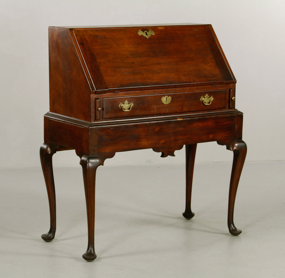 Appraisal: - C Mahogany Desk Circa Queen Anne desk mahogany with