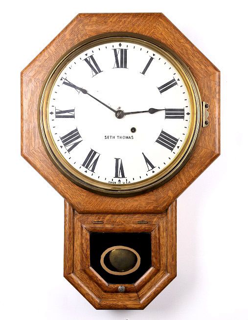 Appraisal: Antique Seth Thomas Regulator Clock Circa 's For your bidding