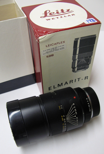 Appraisal: LEITZ ELMARIT-R CAMERA LENS f mm black mount for tri-pod