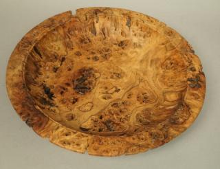 Appraisal: American Woodworkers Studio Burled Wood Bowl Nic American Woodworkers Studio