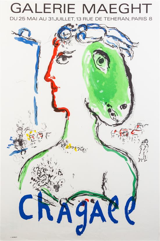 Appraisal: Sale Lot After Marc Chagall Russian French - Galerie Maeght