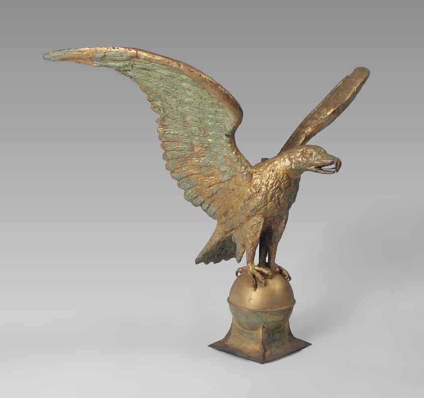 Appraisal: GILT MOLDED COPPER EAGLE WEATHERVANE From a historic estate originally