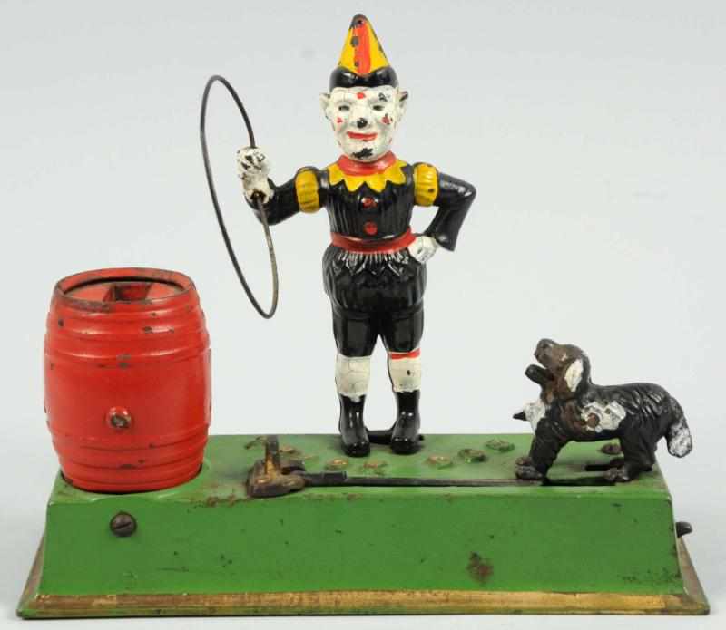 Appraisal: Cast Iron Trick Dog Mechanical Bank Manufactured by Hubley Working