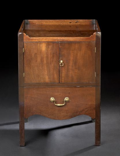 Appraisal: George III Mahogany Bedside Commode fourth quarter th century the