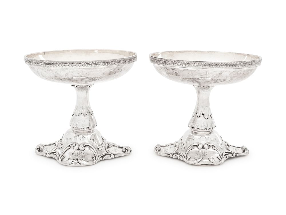 Appraisal: A Pair of Russian Silver and Parcel Gilt Compotes A