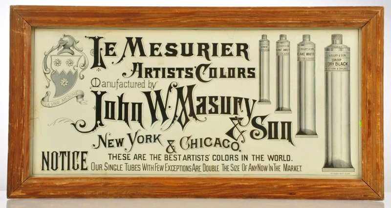 Appraisal: Le Mesurier Artist Paint Sign Description Very early s bold