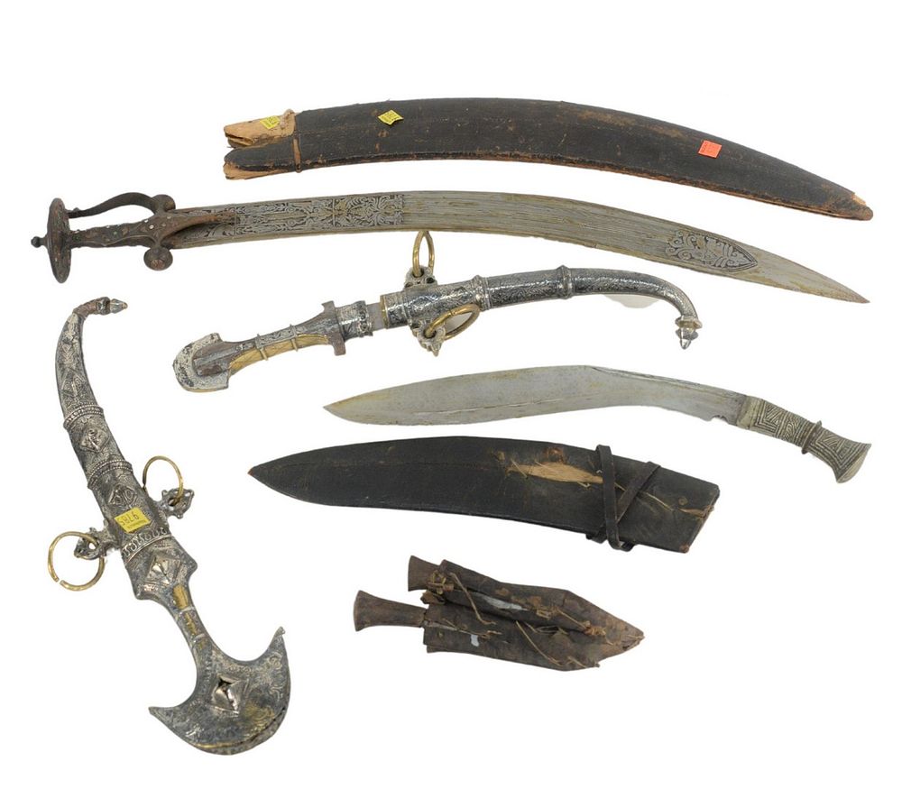 Appraisal: Group of Six Knives and Daggers to include two Middle