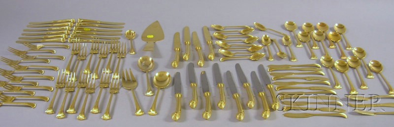 Appraisal: Contemporary Stainless Steel Flatware Service for Twelve Japan including serving