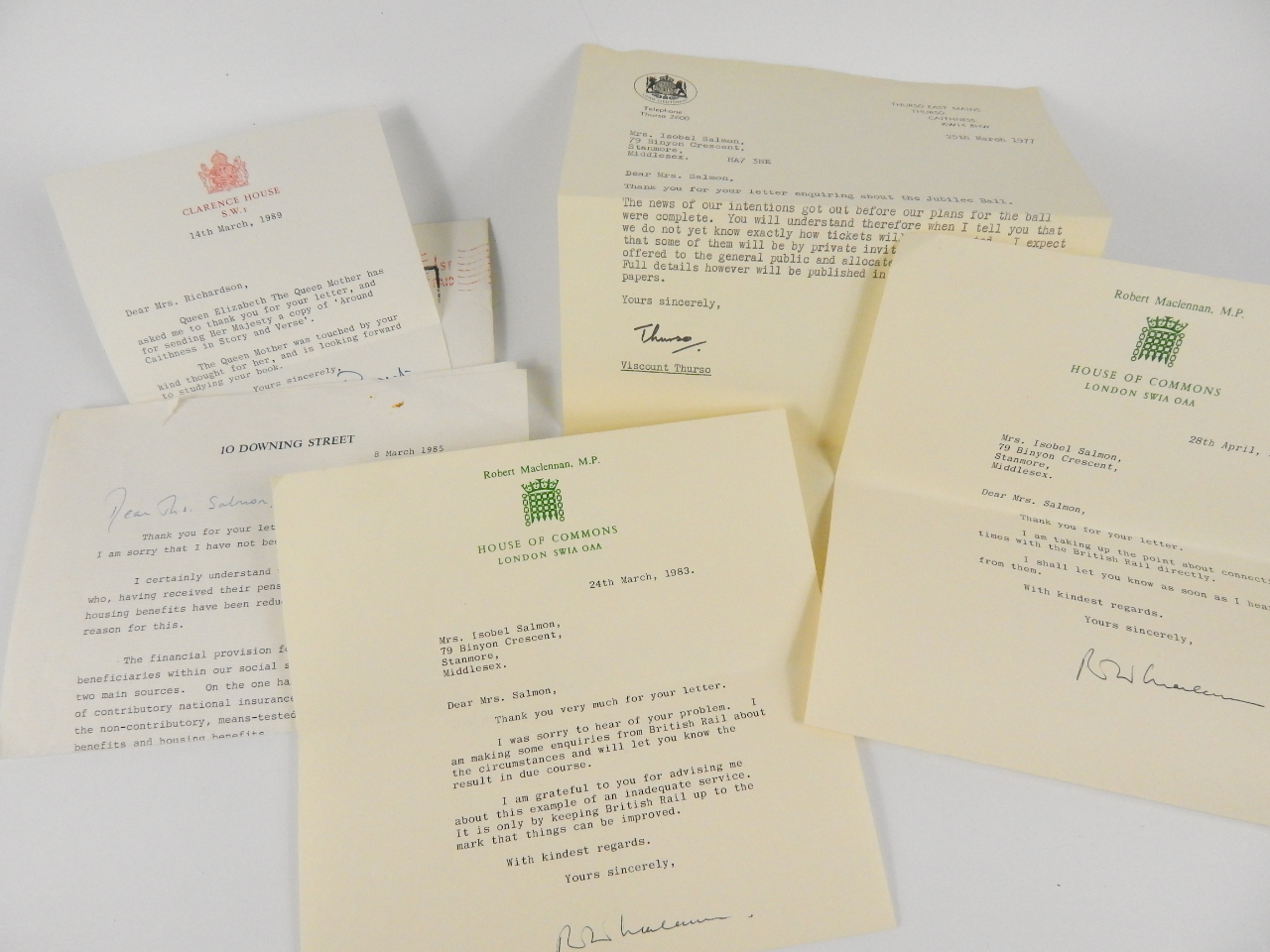 Appraisal: A letter from Mrs Thatcher MP Prime Minister to a