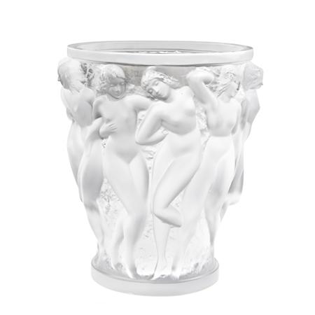 Appraisal: Lalique Molded Glass Bacchantes Vase Estimate -