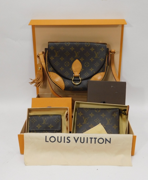 Appraisal: AUTHENTIC LOUIS VUITTON BAG WALLET GROUPING France Post Lot includes