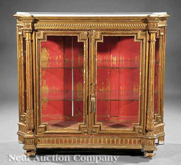 Appraisal: An Antique French Belle poque Vitrine Cabinet late th c