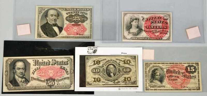 Appraisal: Lot of Paper Currency Notes Description Includes -Cent Fractional Currency