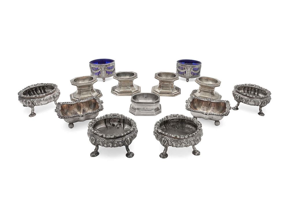 Appraisal: A Collection of Salt Cellars English and Ameri A Collection