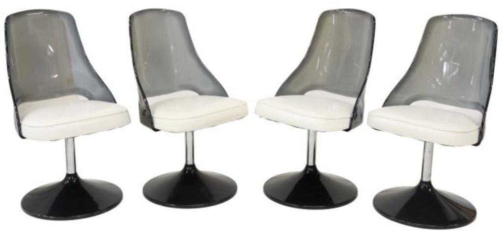 Appraisal: lot of Mid-century modern tulip style dining chairs Douglas Furniture