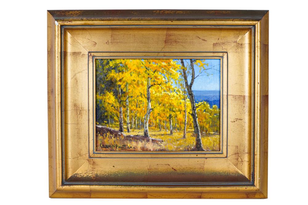 Appraisal: CHARLES PRUITT B ASPEN GROVE oil on panel signed lower