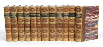 Appraisal: Eleven th Century Leather Bound Books by Charles Darwin including