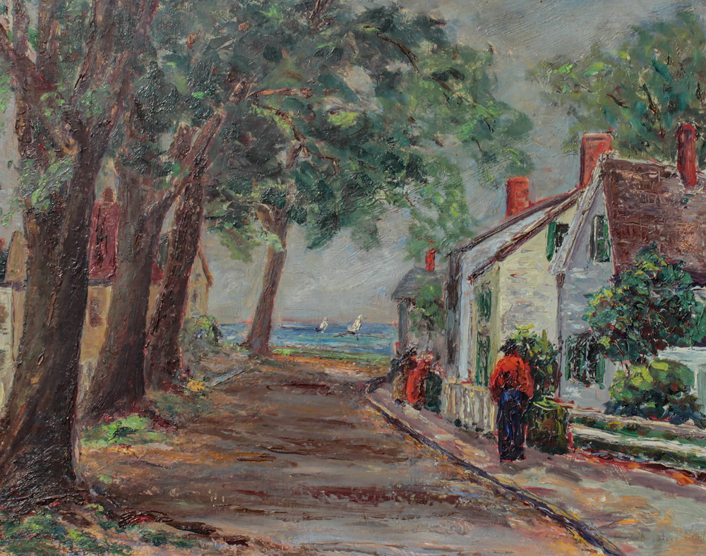 Appraisal: BARTA Ethel American - St Augustine Street Scene Oil Board