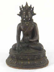 Appraisal: A th century bronze figure of the Buddha in contemplation