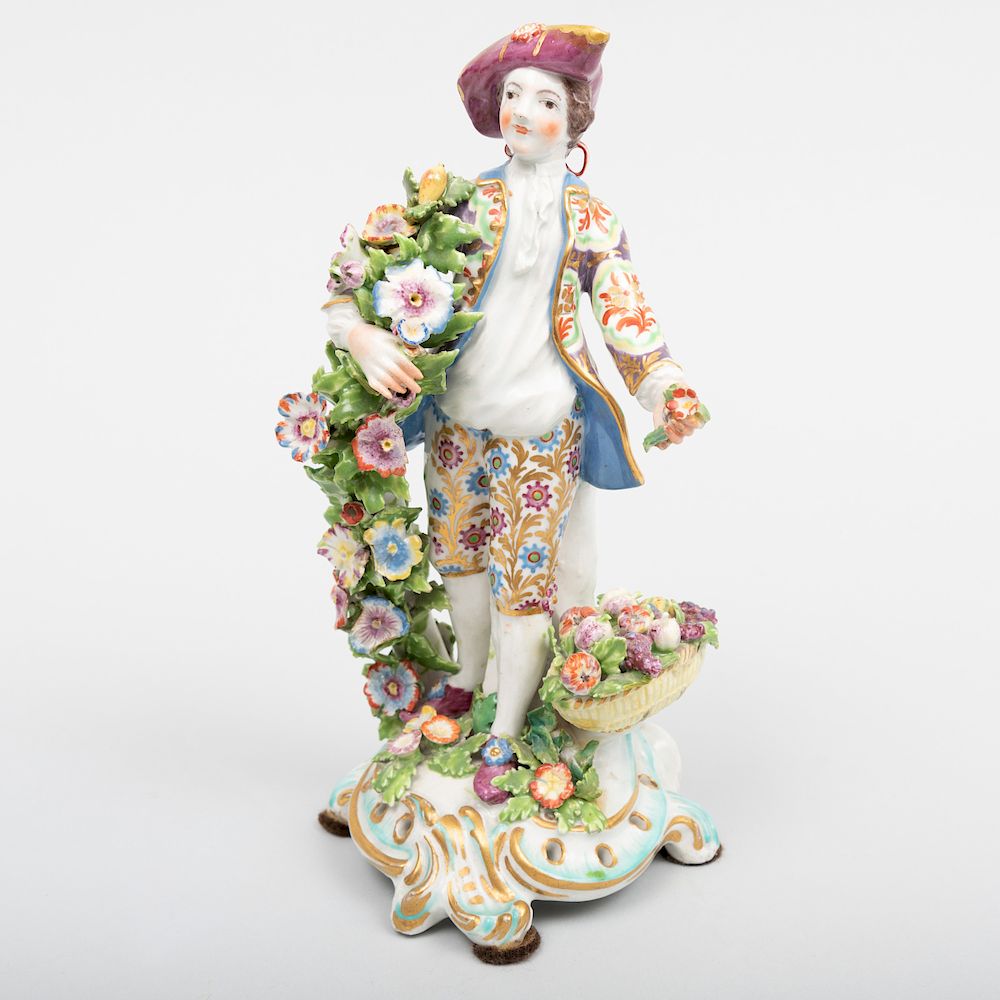 Appraisal: Bow Porcelain Figure Emblematic of Spring Red anchor and dagger