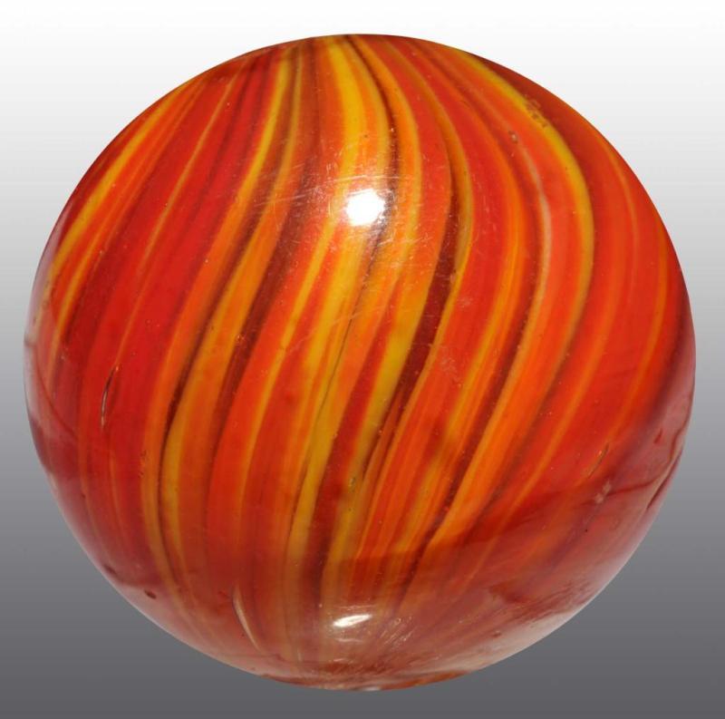 Appraisal: Onionskin Marble Description Yellow orange and a slight tint of